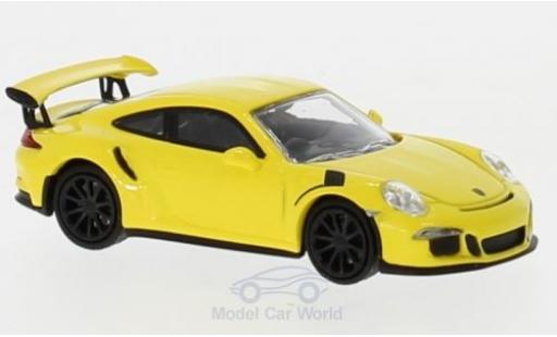 Diecast model cars Porsche 991 GT3 RS 1/87 Minichamps 911 GT3 RS yellow 2015 Porsche 991 GT3 RS 1/87 Minichamps 911 GT3 RS yellow 2015 diecast model cars