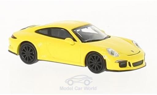 Porsche 991 R 1/87 Minichamps 911 R yellow 2016 mit blacken Felgen diecast model cars