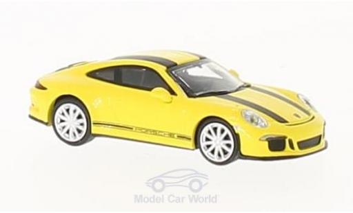 Diecast model cars Porsche 991 R 1/87 Minichamps 911 R yellow/black 2016 Porsche 991 R 1/87 Minichamps 911 R yellow/black 2016 diecast model cars