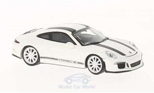 Porsche 991 R 1/87 Minichamps 911 R white/black 2016 diecast model cars