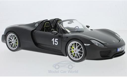 Diecast model cars Porsche 918 1/18 Minichamps Spyder matt-black 2015 Weissach-Package Porsche 918 1/18 Minichamps Spyder matt-black 2015 Weissach-Package diecast model cars