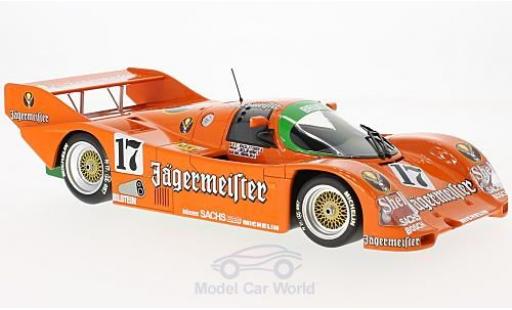 Diecast model cars Porsche 962 1986 1/18 Minichamps C No.17 Brun Motorsport Jägermeister 1000 Km Spa 1986 T.Boutsen/F.Jelinski/W.Brun Porsche 962 1986 1/18 Minichamps C No.17 Brun Motorsport Jägermeister 1000 Km Spa 1986 T.Boutsen/F.Jelinski/W.Brun diecast model cars