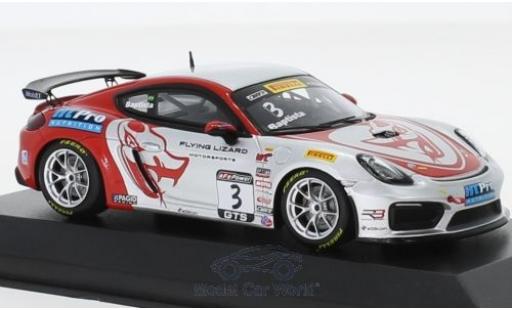 Diecast model cars Porsche Cayman GT4 Clubsport 1/43 Minichamps GT4 Clubsport MR No.3 Flying Lizard Motorsports Pirelli World Challenge 2017 R.Baptista Porsche Cayman GT4 Clubsport 1/43 Minichamps GT4 Clubsport MR No.3 Flying Lizard Motorsports Pirelli World Challenge 2017 R.Baptista diecast model cars