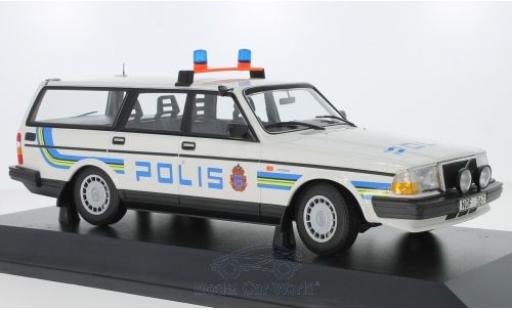 Volvo 240 1/18 Minichamps GL Break Polis Sweden 1986 diecast model cars