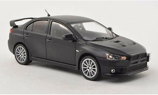 Mitsubishi Lancer Evolution X 1/43 IXO Evo matt-black Nurburgring Test 2007 diecast model cars