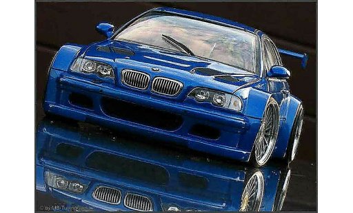 Bmw M3 coupe 1/18 Minichamps GTR E46 blue jantes 20 pouces diecast model cars