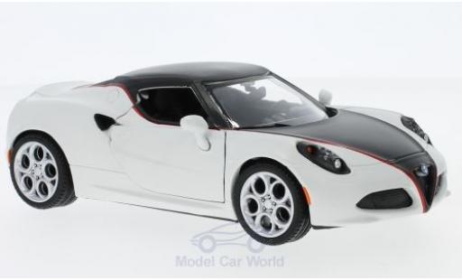Diecast model cars Alfa Romeo 4C 1/24 Motormax matt-white/matt-black Alfa Romeo 4C 1/24 Motormax matt-white/matt-black diecast model cars