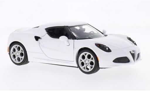 Diecast model cars Alfa Romeo 4C 1/24 Motormax white Alfa Romeo 4C 1/24 Motormax white diecast model cars