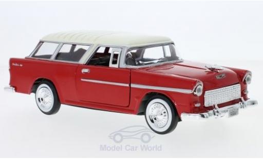 Diecast model cars Chevrolet Bel Air 1/24 Motormax Nomad red/beige 1955 Chevrolet Bel Air 1/24 Motormax Nomad red/beige 1955 diecast model cars