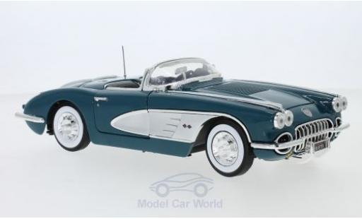 Diecast model cars Chevrolet Corvette 1/18 Motormax C1 türkis/grey 1958 Chevrolet Corvette 1/18 Motormax C1 türkis/grey 1958 diecast model cars