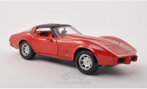 Chevrolet Corvette 1/24 Motormax C3 red 1979 ohne Vitrine diecast model cars
