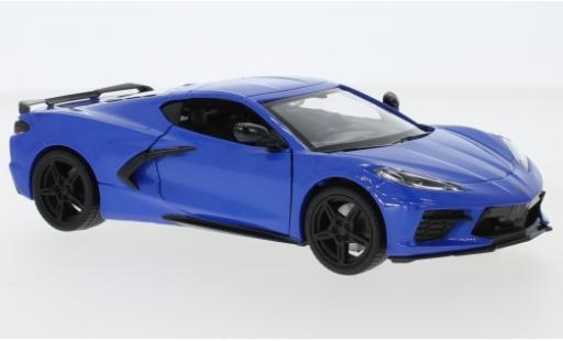 Chevrolet Corvette 1/24 Motormax C8 Stingray metallic blue 2020 diecast model cars
