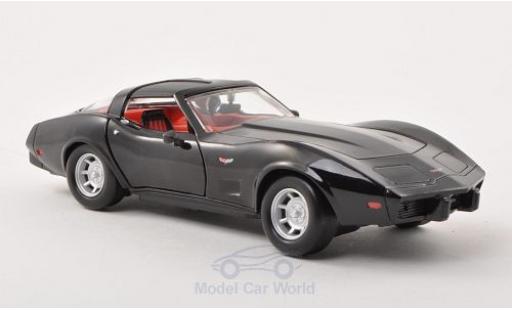Chevrolet Corvette 1/24 Motormax black 1979 ohne Vitrine diecast model cars