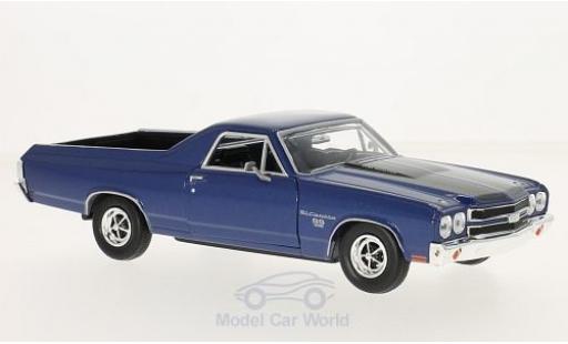 Diecast model cars Chevrolet El Camino 1/24 Motormax metallic blue/black 1970 Chevrolet El Camino 1/24 Motormax metallic blue/black 1970 diecast model cars