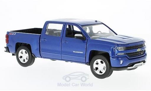 Diecast model cars Chevrolet Silverado 1/27 Motormax 1500 LT - Z71 blue 2017 Maßstab:1:27 Doppelkabine mit kurzer Ladefläche Chevrolet Silverado 1/27 Motormax 1500 LT - Z71 blue 2017 Maßstab:1:27 Doppelkabine mit kurzer Ladefläche diecast model cars