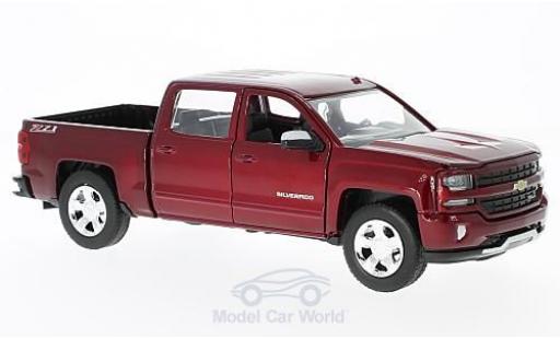 Diecast model cars Chevrolet Silverado 1/27 Motormax 1500 LT - Z71 metallic red 2017 Maßstab:1:27 Doppelkabine mit kurzer Ladefläche Chevrolet Silverado 1/27 Motormax 1500 LT - Z71 metallic red 2017 Maßstab:1:27 Doppelkabine mit kurzer Ladefläche diecast model cars