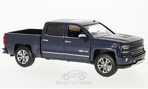 Diecast model cars Chevrolet Silverado 1/27 Motormax Centennial Edition metallic blue 2018 Chevrolet Silverado 1/27 Motormax Centennial Edition metallic blue 2018 diecast model cars