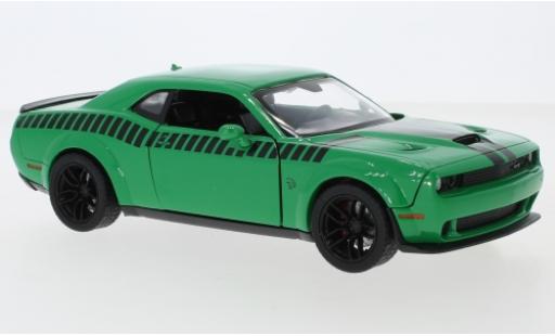 Diecast model cars Dodge Challenger 1/24 Motormax SRT Hellcat Widebody green/black 2018 Dodge Challenger 1/24 Motormax SRT Hellcat Widebody green/black 2018 diecast model cars