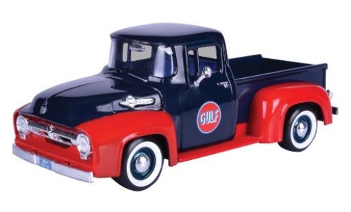 Diecast model cars Ford F-1 1/24 Motormax 00 Pick Up blue/red Gulf 1956 Ford F-1 1/24 Motormax 00 Pick Up blue/red Gulf 1956 diecast model cars