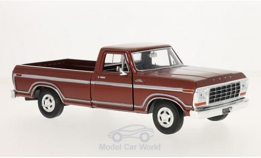 Diecast model cars Ford F-1 1/24 Motormax 50 Custom metallic red 1979 Ford F-1 1/24 Motormax 50 Custom metallic red 1979 diecast model cars