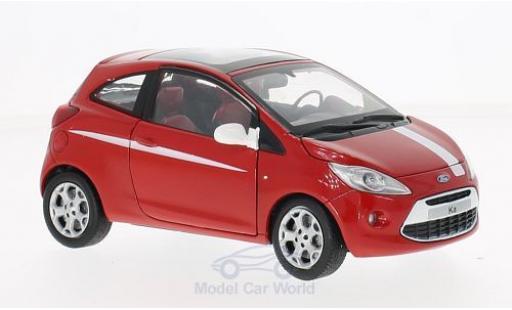 Ford Ka 1/24 Motormax red/white diecast model cars