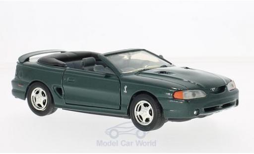 Diecast model cars Ford Mustang 1/24 Motormax SVT Cobra Convertible metallic green 1998 Ford Mustang 1/24 Motormax SVT Cobra Convertible metallic green 1998 diecast model cars