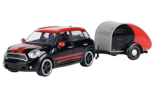 Diecast model cars Mini Cooper 1/24 Motormax S All4 Countryman black/red avec caravane Mini Cooper 1/24 Motormax S All4 Countryman black/red avec caravane diecast model cars
