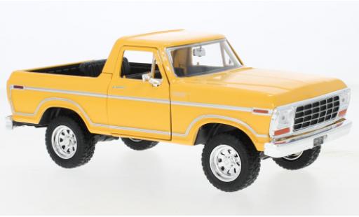 Diecast model cars Ford Bronco 1/24 Motormax Custom yellow 1978 Ford Bronco 1/24 Motormax Custom yellow 1978 diecast model cars