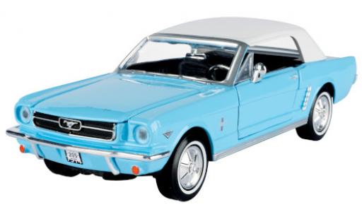 Diecast model cars Ford Mustang 1/24 Motormax Convertible blue/white 1964 Ford Mustang 1/24 Motormax Convertible blue/white 1964 diecast model cars
