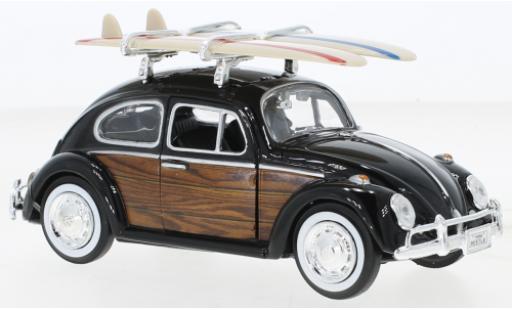 Diecast model cars Volkswagen Beetle 1/24 Motormax (Käfer) black/Holzoptik 1966 Volkswagen Beetle 1/24 Motormax (Käfer) black/Holzoptik 1966 diecast model cars