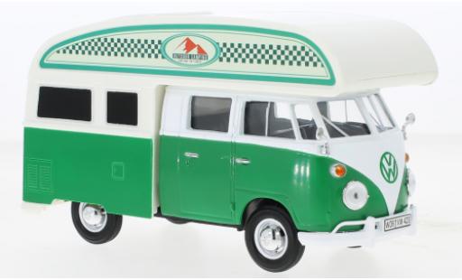 Volkswagen T1 1/24 Motormax DoKa Camper white/green Outdoor Camping diecast model cars