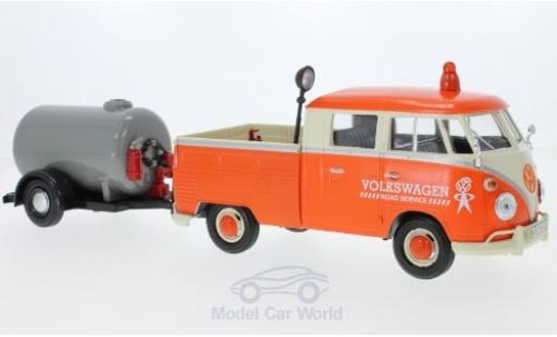 Diecast model cars Volkswagen T1 B 1/24 Motormax Doppelkabine orange/beige mit Tankanhänger Volkswagen T1 B 1/24 Motormax Doppelkabine orange/beige mit Tankanhänger diecast model cars