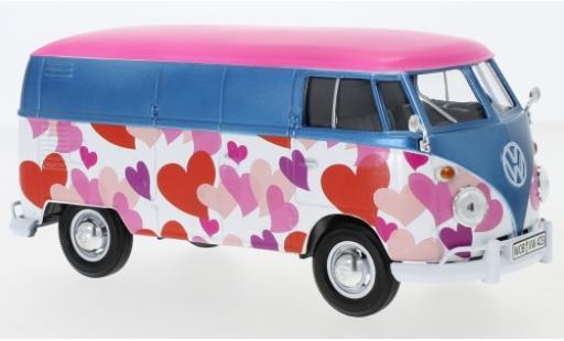 Volkswagen T1 1/24 Motormax Kasten metallic blue/Dekor diecast model cars