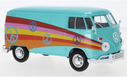 Volkswagen T1 1/24 Motormax Kasten metallic türkis/Dekor diecast model cars