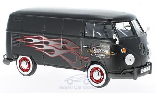 Volkswagen T1 A 1/24 Motormax matt-black/Dekor Custom Garage diecast model cars