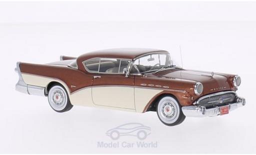 Diecast model cars Buick Roadmaster 1/43 Neo Hardtop Coupe metallic brown/white 1957 Buick Roadmaster 1/43 Neo Hardtop Coupe metallic brown/white 1957 diecast model cars