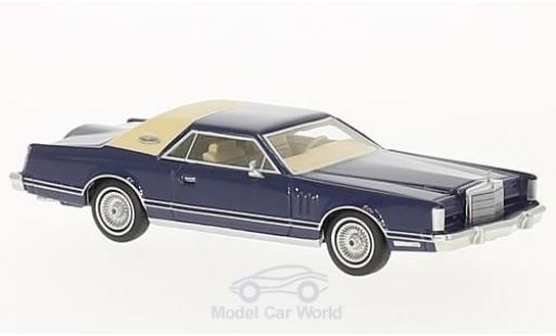 Diecast model cars Lincoln Continental 1/64 Neo Mark V blue/beige 1977 Lincoln Continental 1/64 Neo Mark V blue/beige 1977 diecast model cars