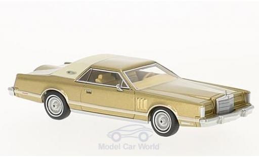 Diecast model cars Lincoln Continental 1/64 Neo Mark V gold/beige 1977 Lincoln Continental 1/64 Neo Mark V gold/beige 1977 diecast model cars