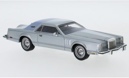Diecast model cars Lincoln Continental 1/43 Neo Mark V grey/matt-blue 1978 Lincoln Continental 1/43 Neo Mark V grey/matt-blue 1978 diecast model cars