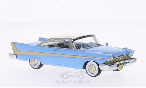 Diecast model cars Plymouth Fury 1/43 Neo Hardtop blue/white 1958 Plymouth Fury 1/43 Neo Hardtop blue/white 1958 diecast model cars