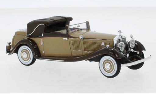 Diecast model cars Rolls Royce Phantom 1/43 Neo II Continental DHC Gurney Nutting brown/brown RHD 1934 Rolls Royce Phantom 1/43 Neo II Continental DHC Gurney Nutting brown/brown RHD 1934 diecast model cars