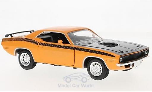 Diecast model cars Plymouth Cuda 1/18 New Ray orange/black 1970 Plymouth Cuda 1/18 New Ray orange/black 1970 diecast model cars