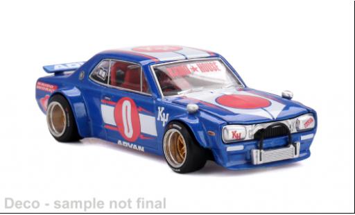 Nissan Skyline 1/64 Mini GT GT-R (KPGC10) blau/Dekor 1969 1:64 diecast model cars
