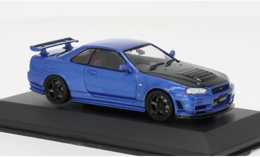 Diecast model cars Nissan Skyline R34 GT-R () blue 1/43 Solido