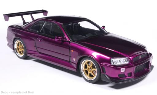 Diecast model cars Nissan Skyline GT-R (R34) lila 2002 1/18 MCG