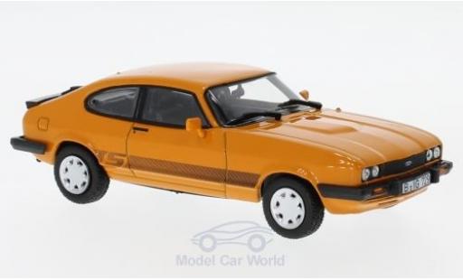 Diecast model cars Ford Capri 1/43 Norev MK III 3.0S orange 1986 Ford Capri 1/43 Norev MK III 3.0S orange 1986 diecast model cars