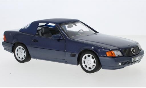 Diecast model cars Mercedes 500 1/18 Norev SL (R129) metallic blue 1989 Mercedes 500 1/18 Norev SL (R129) metallic blue 1989 diecast model cars