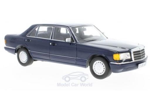 Diecast model cars Mercedes 560 SEL 1/18 Norev SEL (W126) blue 1991 Mercedes 560 SEL 1/18 Norev SEL (W126) blue 1991 diecast model cars
