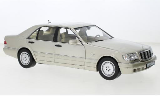 Mercedes Classe S 1/18 Norev S 600 (W140) metallise beige clair 1997 diecast model cars
