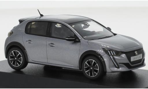 Peugeot 208 1/43 Norev GT Line metallise grey/black 2019 diecast model cars